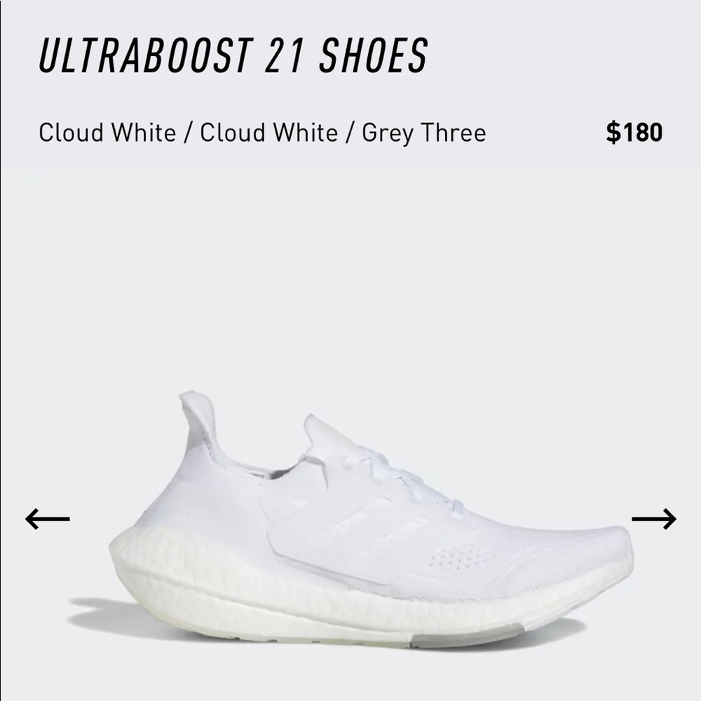 White ultra boost 21